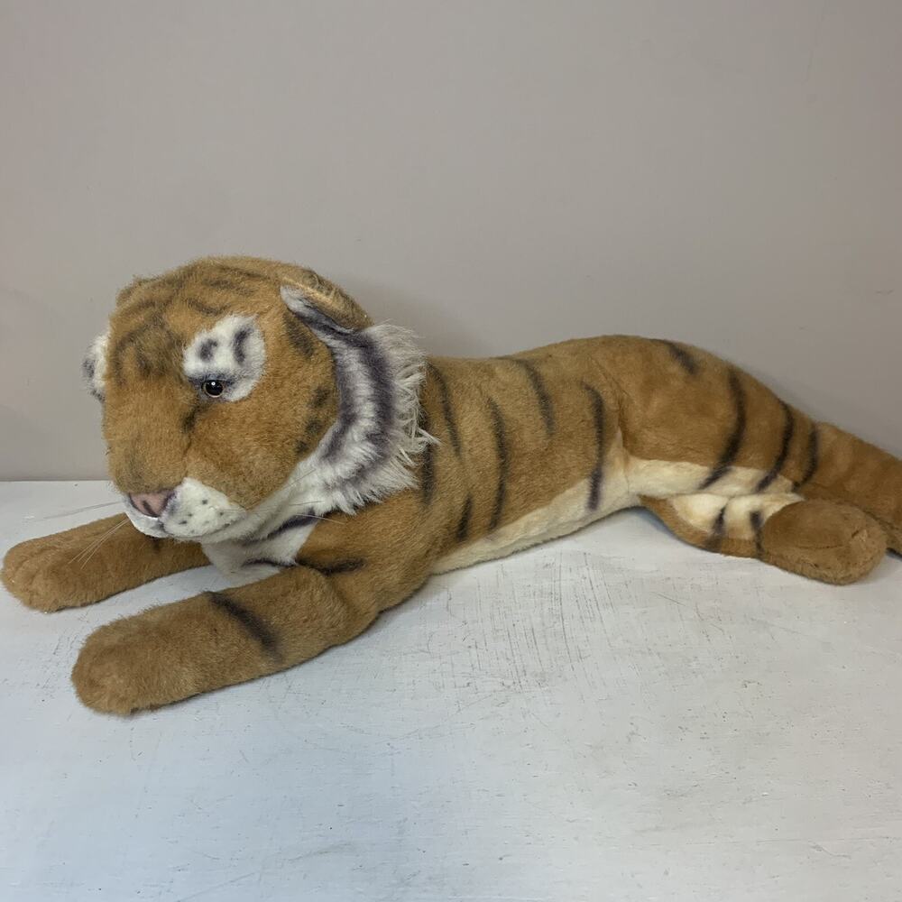 VTG Westcliff Collection Tiger Laying Down Big Cat Large Plush 25” Long Korea